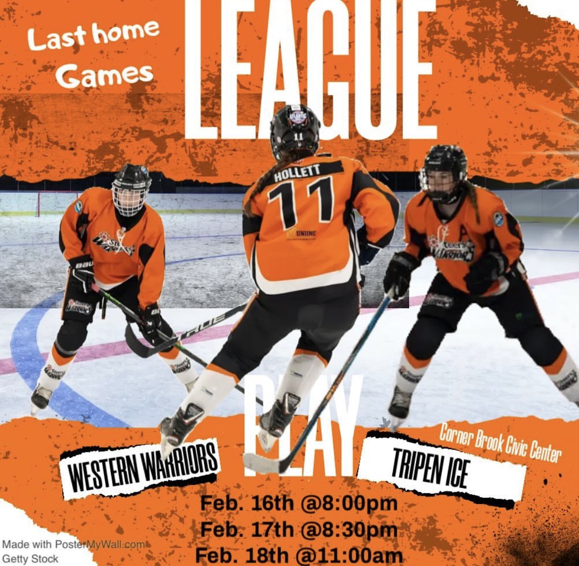 Corner Brook we need you more than ever this weekend. 3rd place is on the line for your Steers U18 Western Warriors. Come out to the Civic Center Main Arena for some great female hockey while you await the Royals playoffs next weekend! Let’s go warriors🟧⬜️⬛️ #westcoastbestcoast