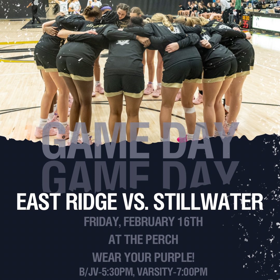 EastRidgeGirls2's tweet photo. 🔥Game Day vs. Stillwater🔥

📍The Perch
🕛B/JV- 5:30pm/Varsity-7:00pm
🎟️Hometownapp
📺https://t.co/e5HmOmns8L
🌟WELCOMING and CELEBRATING our YOUTH HOOPERS. Please wear purple tonight as we are raising awareness and funds for pancreatic cancer💜 #forkelly https://t.co/SbnTjylQW9
