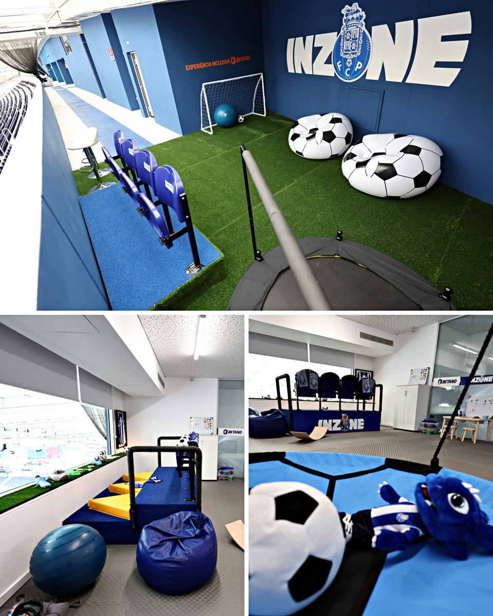 FC Porto criou um espaço sensorial no Dragão para que pessoas com dificuldades no processamento de informação sensorial possam ver futebol ao vivo de forma segura, num ambiente controlado e vivenciando o mínimo de experiências de sobrecarga sensorial 👏