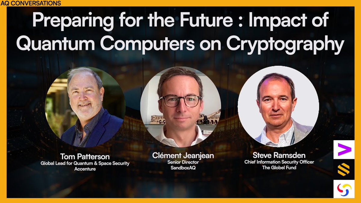 Organizations looking for practical steps to strengthen their #cybersecurity against evolving threats should tune in to this conversation between @SandboxAQ Senior Director, @clemjohnjohn; @GlobalFund's #CISO, Steve Ramsden; and @Accenture's Global Lead for Quantum & Space…