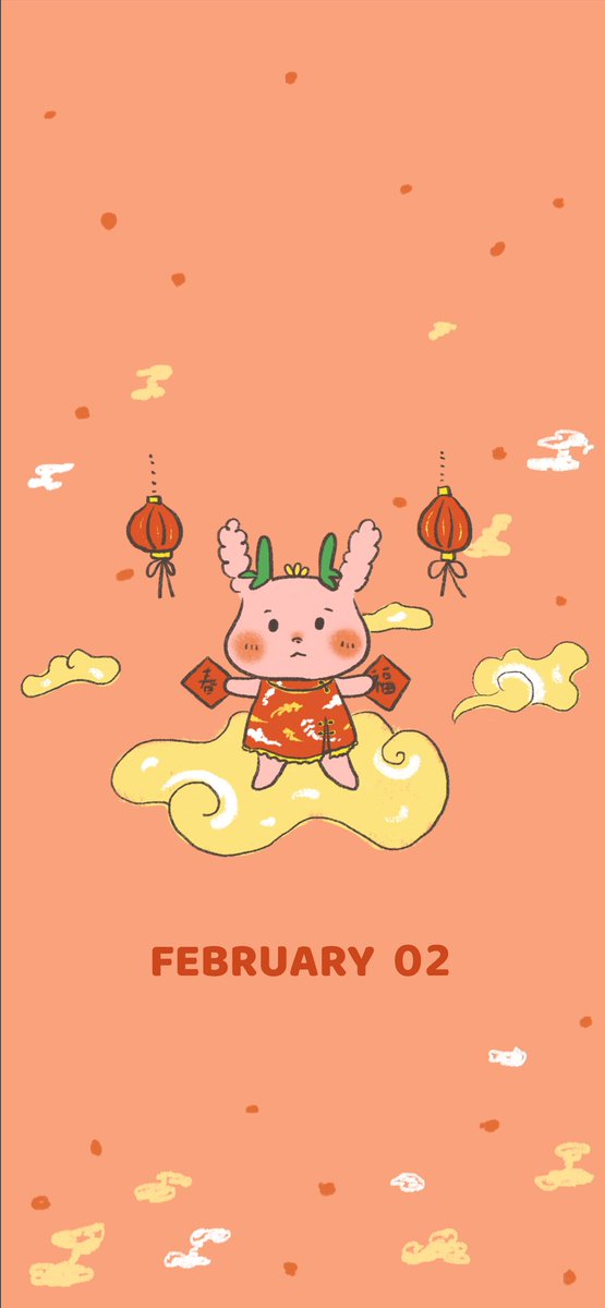 yura_pr_tw's tweet photo. Lunar New Year🧧
原本以為過年很閒
結果意外的沒什麼時間畫🥲
#桌布 #paperwall #2月 https://t.co/jAewn4rdid