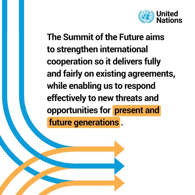 The Summit of the Future this Sept is our chance to shape a sustainable tomorrow.

Join a virtual consultation on 🗓️ 21 Feb to share your ideas for the Pact for the Future — a key document outlining collective commitments.

Register by 19 Feb 👉 docs.google.com/forms/d/e/1FAI…