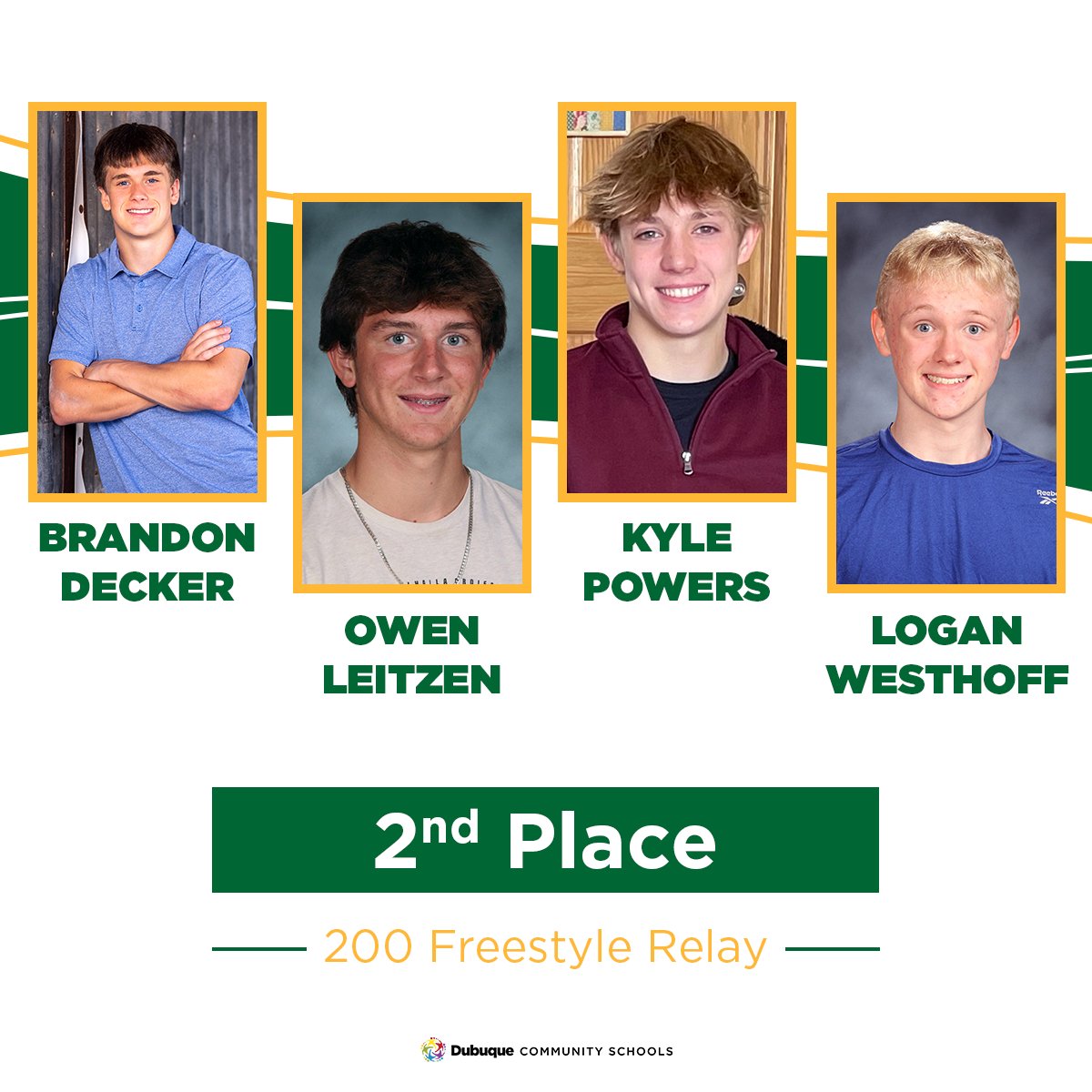 dbqschools's tweet photo. We are #DBQSchoolsProud of our Hempstead and Dubuque Senior High School students who placed at the 2024 @IHSAA State Swimming Championship! #GreatDayToBeAMustang #ThreeRamClap https://t.co/JeKBxk642m