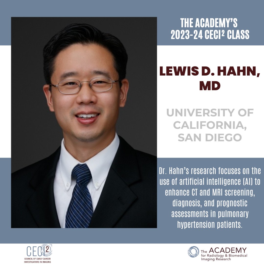 AcadRad's tweet photo. Join us in welcoming members of the Academy’s 2023-24 #CECI2 Class! 👏         

These #Investigators have advanced to Level-2 programming and been invited to join us for #MedTech24 in Washington DC.          

Learn more at https://t.co/QCBjjsvBAd. https://t.co/tZ6bGIetFS
