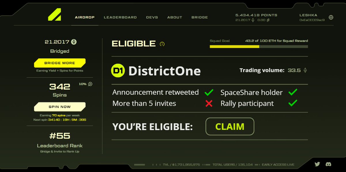 leshka_eth's tweet photo. Blast is a ticking bomb with hundreds of FREE airdrops inside.

D1 is one of the most promising Testnets on Blast supported by Binance Labs and Cryptocom with CONFIRMED 🪂 rewards.

Here's How you can get it 🧵🔽: https://t.co/4tGTKy3Ujz