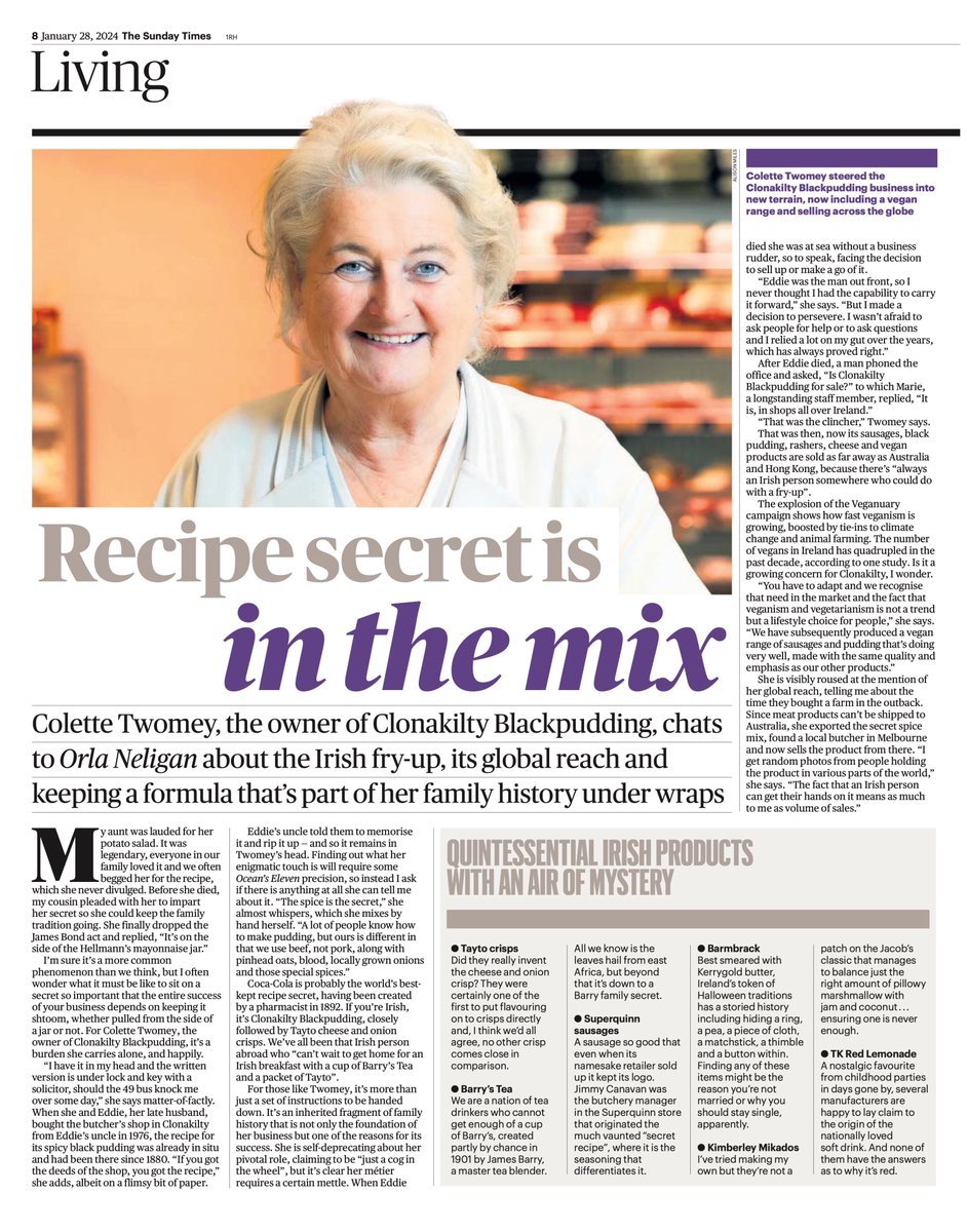 Delighted to work with & photograph Colette Twomey of Clonakilty Food Company in our local town for The Sunday Times Ireland. Picture: Alison Miles | OSM PHOTO #OSMPHOTO #Clonakilty #WestCork #CorkPhotographers #ClonakiltyBlackPudding