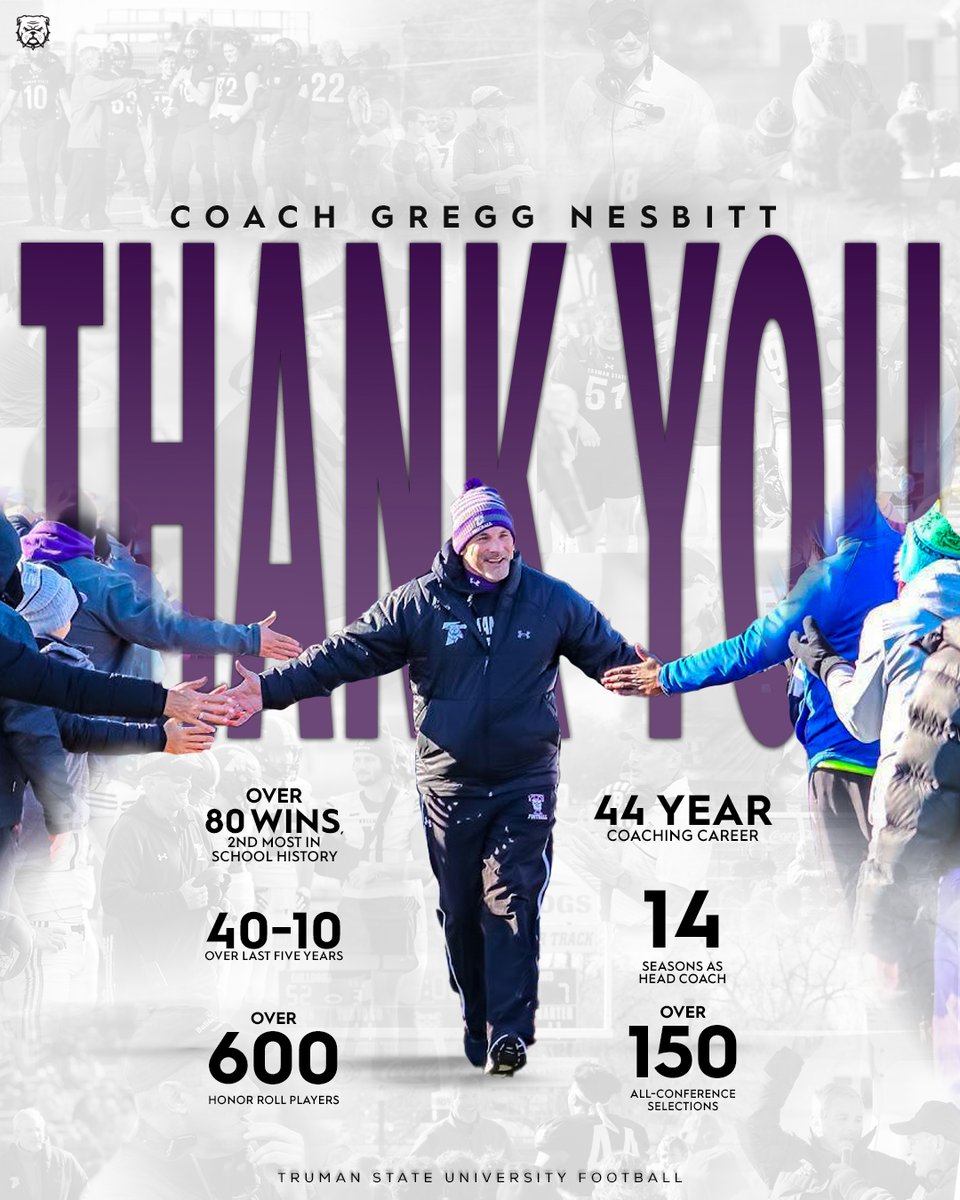 He did it all for the Dogs! 👏 THANK YOU Coach Gregg Nesbitt! 🏈 LEGEND! 🏆