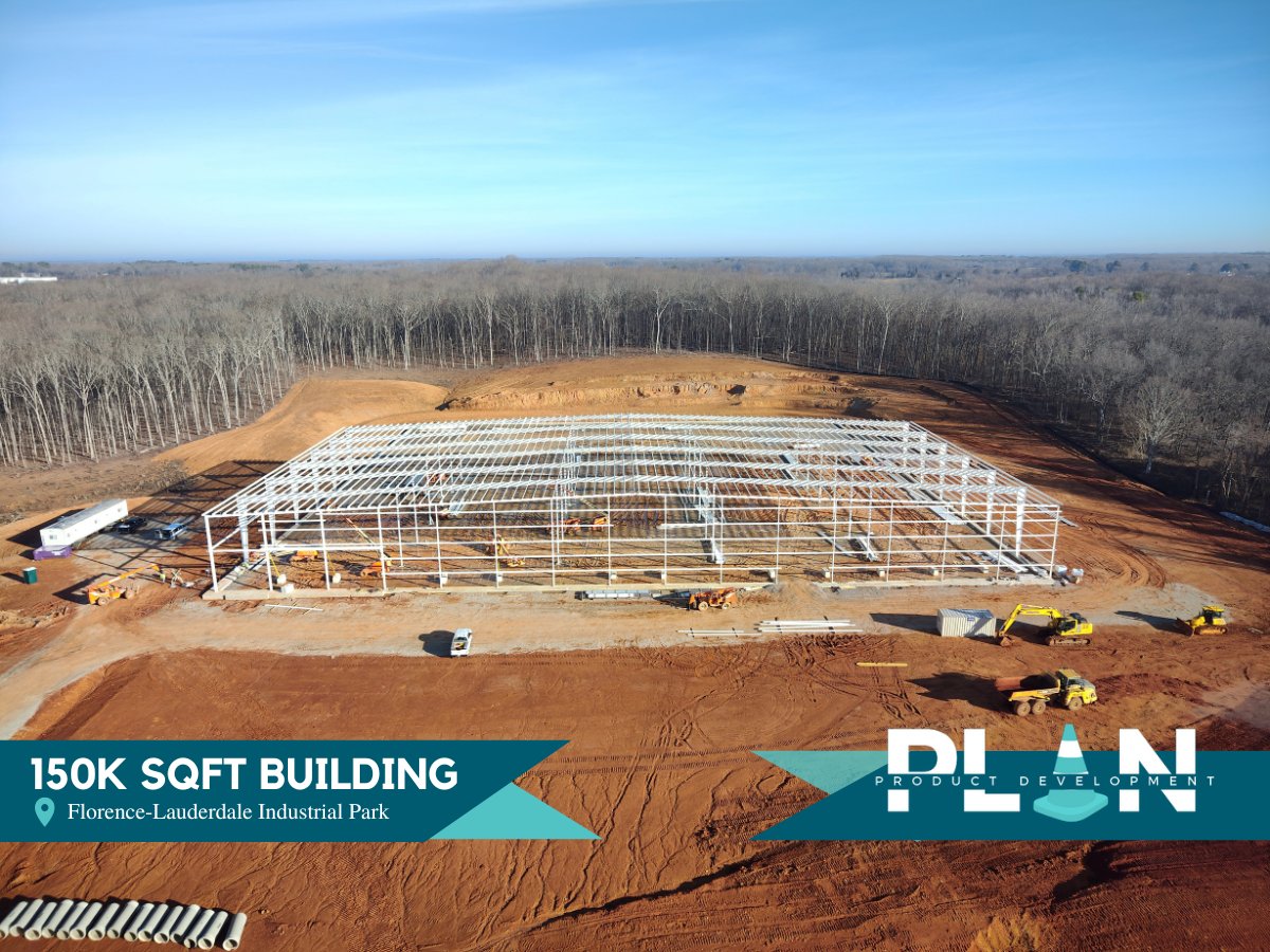 ShoalsEDA's tweet photo. Construction has been moving at our speculative building sites. As the availability of product remains a crucial factor in the site selection process, these buildings are designed to attract the right companies to #SelectTheShoals! https://t.co/JE499n9yef