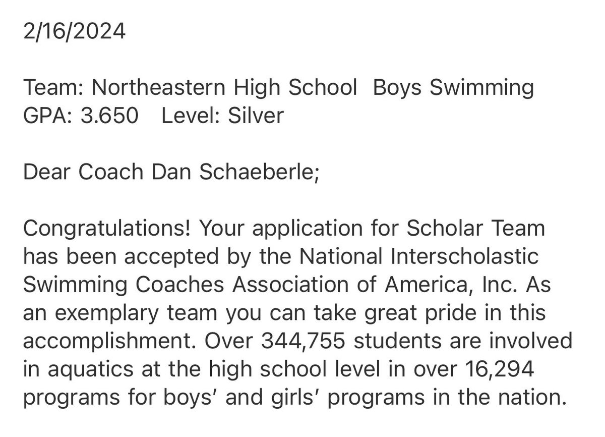 NHS Swim and Dive tweet media
