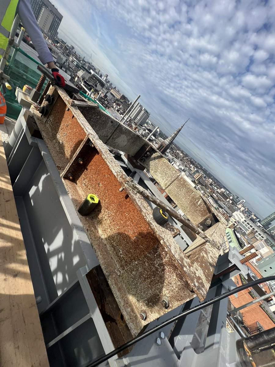 HydraCapsule's tweet photo. Emergency hydraulic jacking, torquing and bolt-tensioning to 4no. Crane bases for preloading and load-checks #cranegrillages #preloading #hydraulicjacking #temporaryworks #tensioning #towercrane https://t.co/WYAjFikVqo