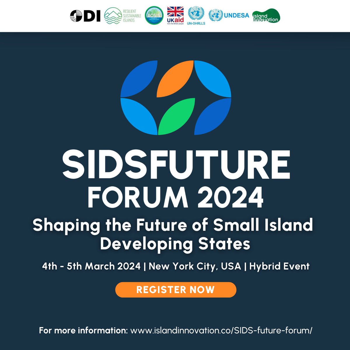 @IslandsInnovate is co-hosting @ODI_RESI's #SIDSFutureForum 2024, a 2-day event focused on high-priority issues faced by island states ahead of the #SIDS4 Conference. Register for 🆓to attend Day 1 of the online event taking place on 4th March: islandinnovation.co/events/sids-fu…