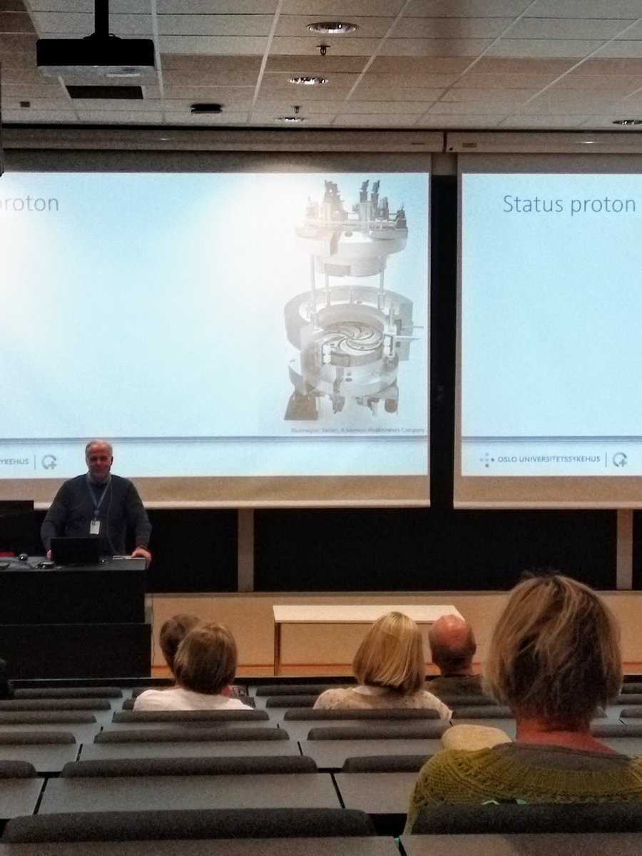 NIRO_Norway's tweet photo. One gantry in the new proton therapy facilities @Oslounivsykehus Radiumhospitalet is scheduled to be operational in December☢️ Right now, the cyclotron  is being cooled down to 4 Kelvin🥶  This morning, Sigbjørn Smeland gave an update on the constructions at Radiumhospitalet. https://t.co/Sb65KbXnO1