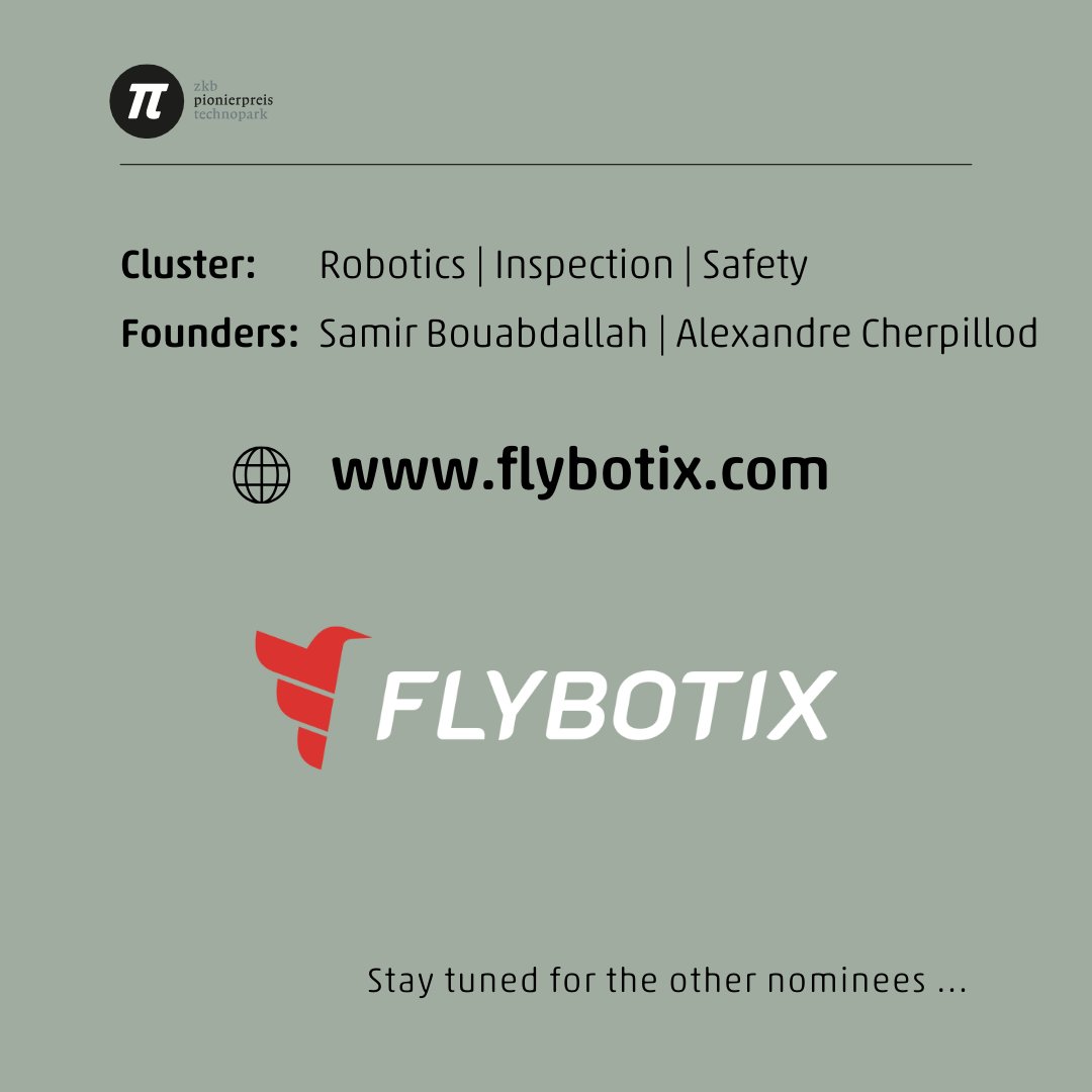 technopark_zh's tweet photo. Meet Flybotix - another #TOP11 #nominee for #Pionierpreis2024! The #startup offers a safe drone solution with advanced software to visually inspect, digitalize & analyze confined spaces. Congrats to the #cofoundes & their team 👏#deetech #innovation #technopark_zh @zkb_ch https://t.co/JgNkQkBZuW