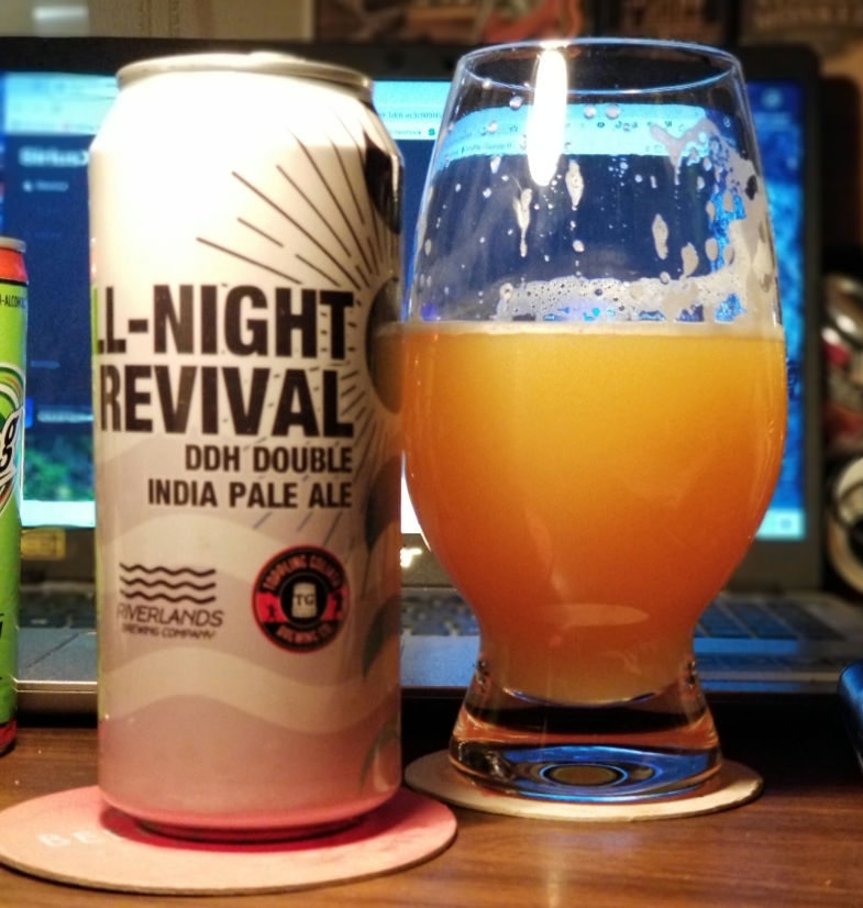 Steven Wren (@taperdude) on Twitter photo Drinking an All-Night Revival by <a href="/RiverlandsBrew/">Riverlands Brewing Company</a> at Secret Underground Lair - uper orange fruit on the nose... in one of my monster glasses. Yup, I drank a bit before photo.Soft and dank palate. Collab with TG. #backSeatofMycar #crate45 Drinking an All-Night Revival by <a href="/RiverlandsBrew/">Riverlands Brewing Company</a> at Secret Underground Lair - uper orange fruit on the nose... in one of my monster glasses. Yup, I drank a bit before photo.Soft and dank palate. Collab with TG. #backSeatofMycar #crate45
