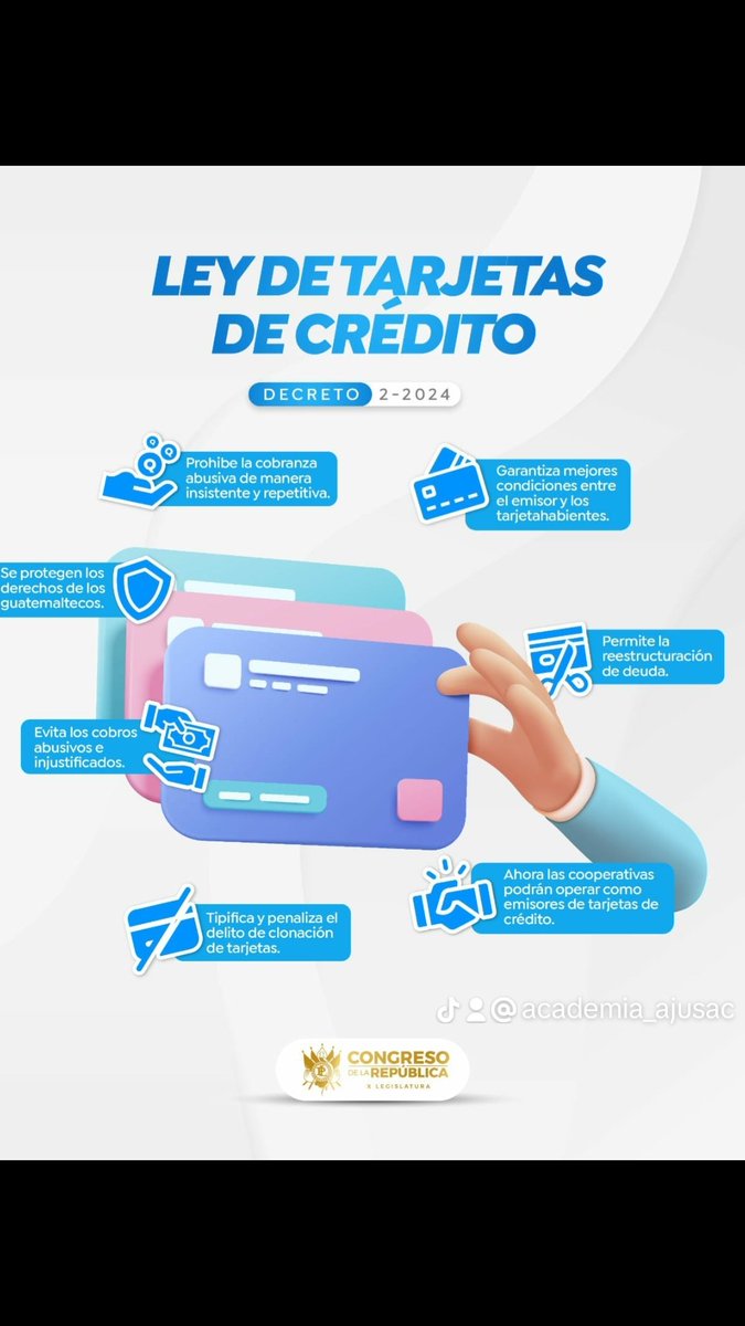 SamCancinos's tweet photo. El Congreso de la República aprobó el Dto. 2-2024, Ley de Tarjetas de Crédito ✍ https://t.co/rQLOXyNTc0