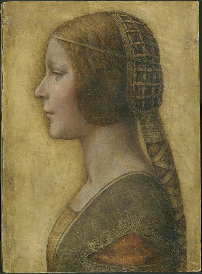 Painting by Leonardo da Vinci (1452-1519), Portrait of a Young Fiancée, Christie's