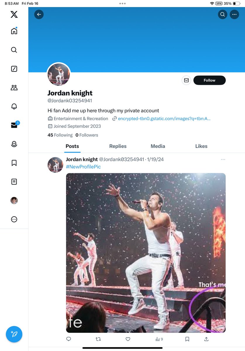 Jonsfriend4ever's tweet photo. @Jordank03254941 says that he’s really our elusive unicorn 🦄 #JordanKnight & doesn’t want to anyone to know that he’s direct messaging (putz called it texting! 🤣) me! 🤣 Boy was THAT the wrong thing to say to me! 😈 #notjordan, #staymediasafein2024 https://t.co/7aGVZILfrU