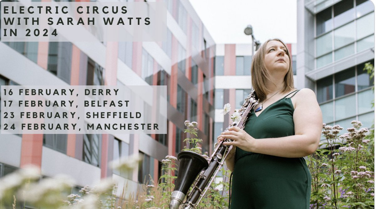 On tour now Electric Circus with @sarahkwatts and Peter O'Doherty! Derry this eve, Belfast tmrw then Mancs and Sheffield. New pieces by me @KeeleMusic Miroslav Spasov and Peter O' Doherty