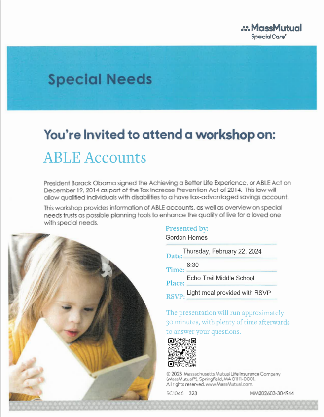 Want to know more about financial planning for students with disabilities? This workshop is for you! Make plans to join us next Thursday, February 22nd, at Echo Trail Middle School! See you there! <a href="/JCPSKY/">JCPS</a>