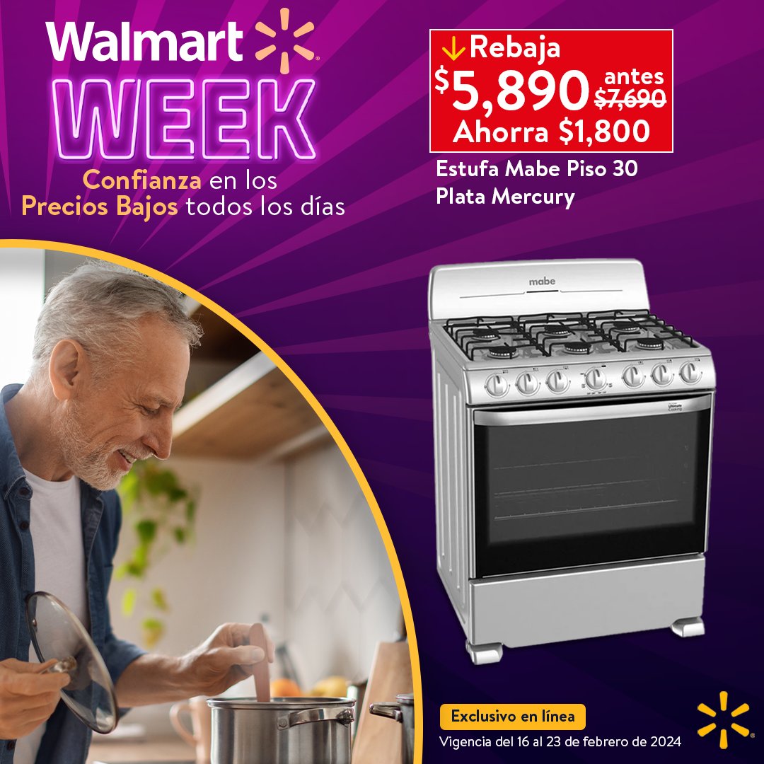 WalmartMexico's tweet photo. ¿Pensando en renovar tu estufa? Esta es tu oportunidad. ¡Aprovecha el #WalmartWeek y hazlo!
https://t.co/ijtOGUbbpH https://t.co/sQfroldfmI