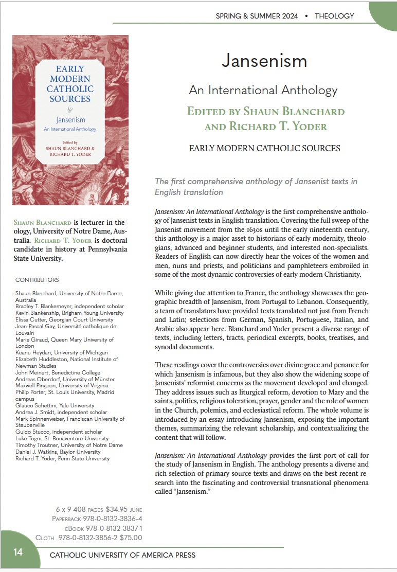 Our Jansenism volume will be out in June.

#CatholicTwitter 
#twitterstorians