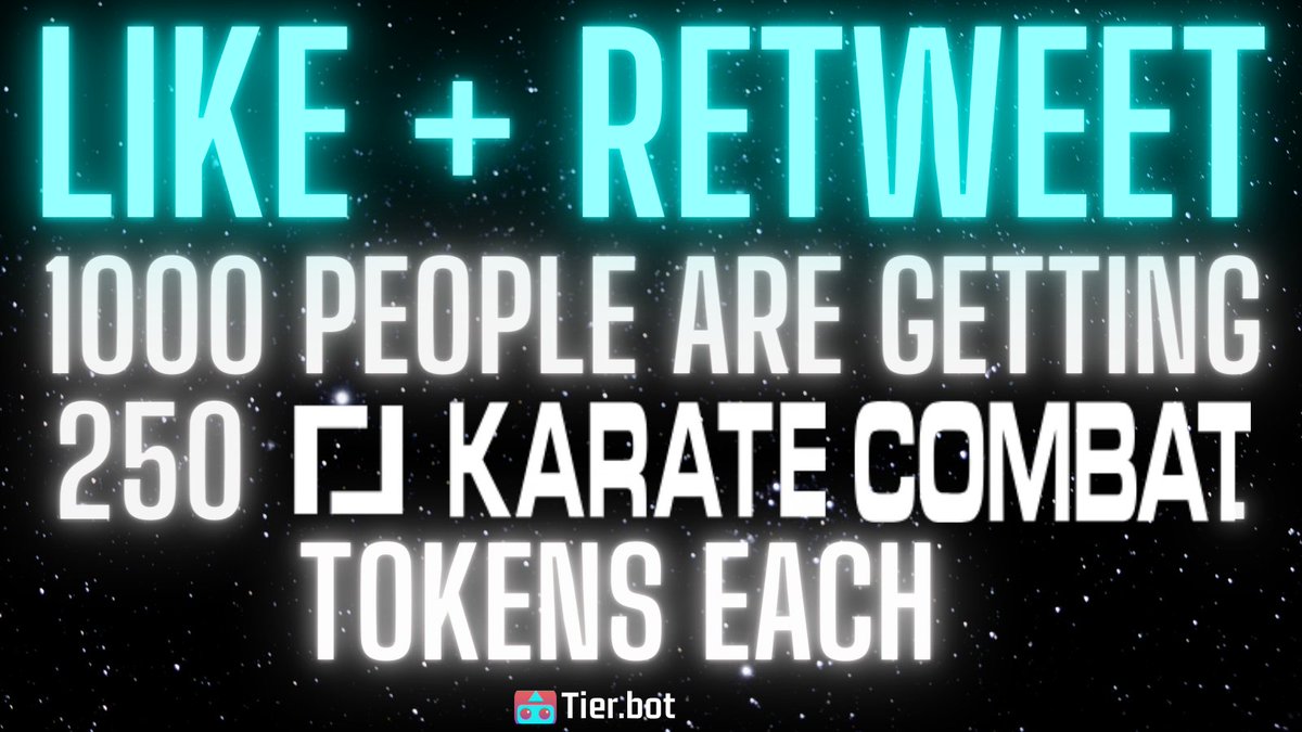 Kantorcodes's tweet image. It&apos;s 𝗙𝗜𝗡𝗔𝗟𝗟𝗬 time to giveaway up to 𝟮𝟱𝟬,𝟬𝟬𝟬 @KarateCombat tokens between 1,000 lucky individuals. Tokens can be claimed inside the app by entering unique codes. ENGAGE, LIKE + REPOST, and I&apos;ll personally DM you instructions to claim your code.

#HBAR