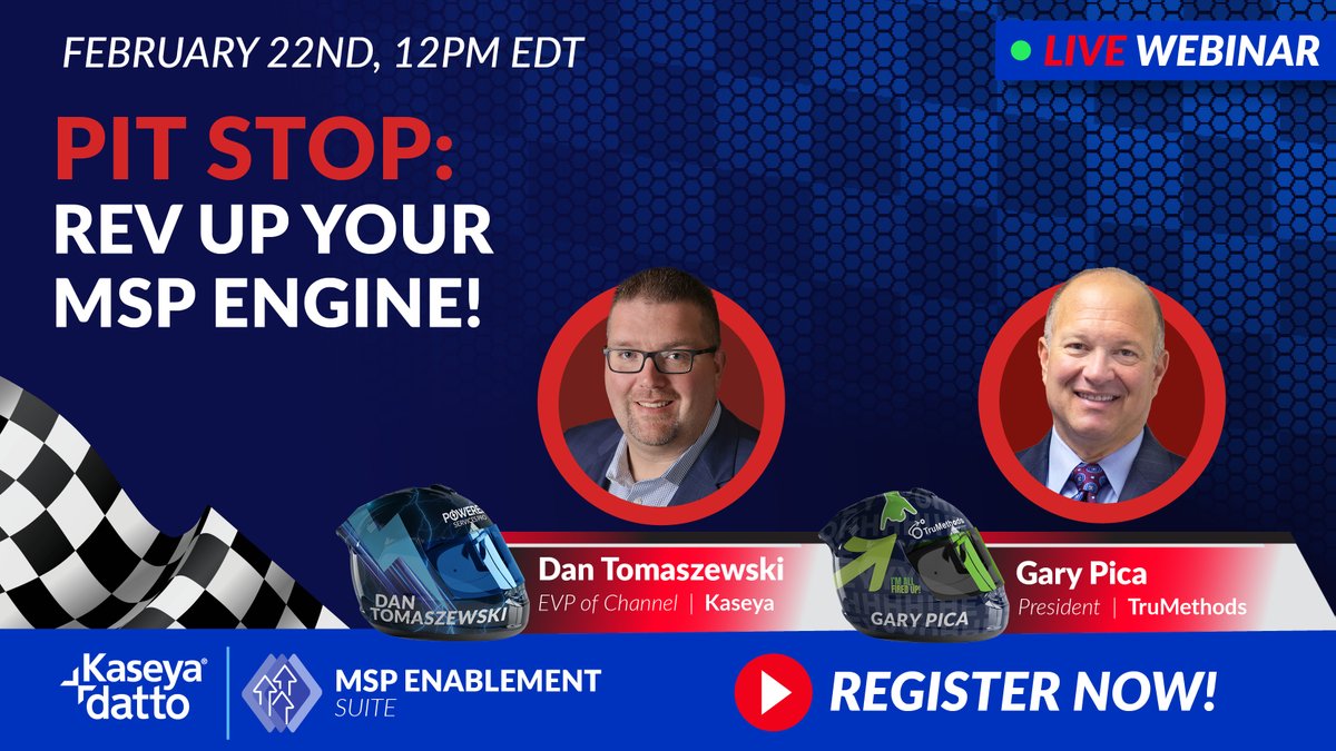 Next week, I'm teaming up with Dan Tomaszewski, EVP of Channel at @KaseyaCorp, to show attendees how to fine-tune their operations, sales, and marketing engine. BOOM! msp.kaseya.com/MSP-Enablement…