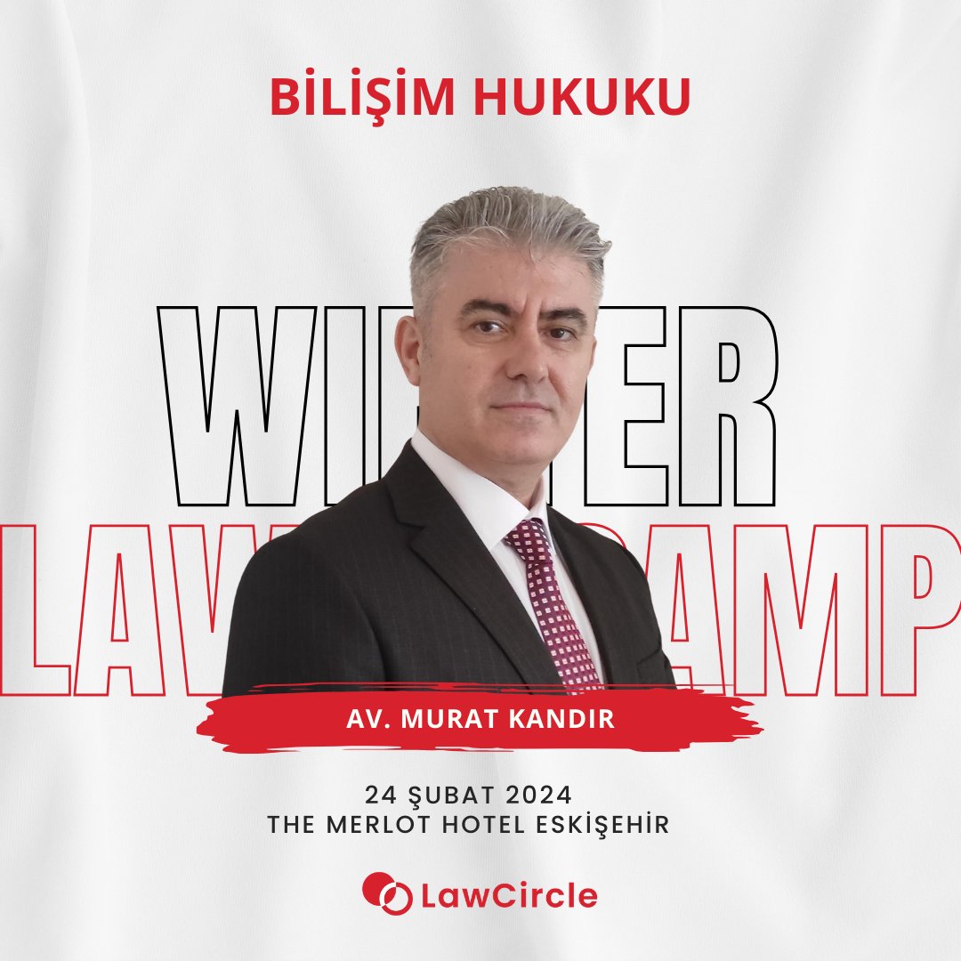 lawcircleco's tweet photo. WINTER LAW CAMP ÇOK YAKINDA!🚨🥳
Camp programında bizlere eşlik edecek olan konuklarımızdan Av. Murat Kandır bizlere Bilişim Hukuku'ndan bahsedecek!🤩
https://t.co/QAeqKHbXw2 
#niteliklihukukegitimi https://t.co/EFCyFa9nSt