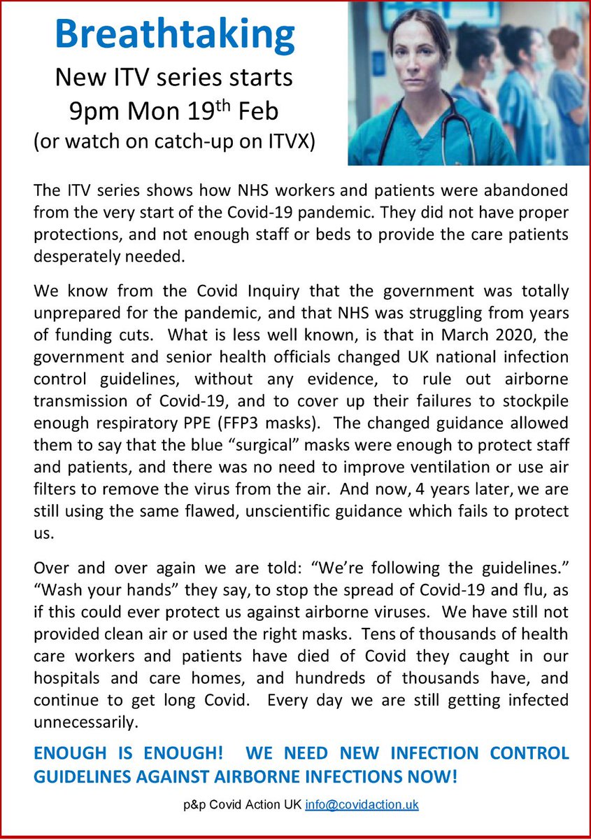 Protest on Monday with Covid groups about lack of #masking and #cleanair in #healthcare 1pm outside St Thomas's Hospital near Westminster Bridge #CovidIsntOver 😷🏥