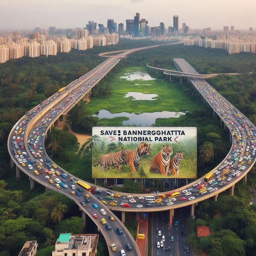 manojsvm3116's tweet photo. #SaveBannerghatta #Savebanglore 
Let's get together as we did for #SaveCubbonPark

STOP THE PROPOSED 6-LANE FLYOVER OVER BANNERGHATTA NATIONAL PARK, BENGALURU

DECONGESTION OF THE CITY SHOULD BE DONE BUT NOT REDUCTION OF THE GREEN COVER IN THE CITY 🙏 https://t.co/BPEz41m7IF