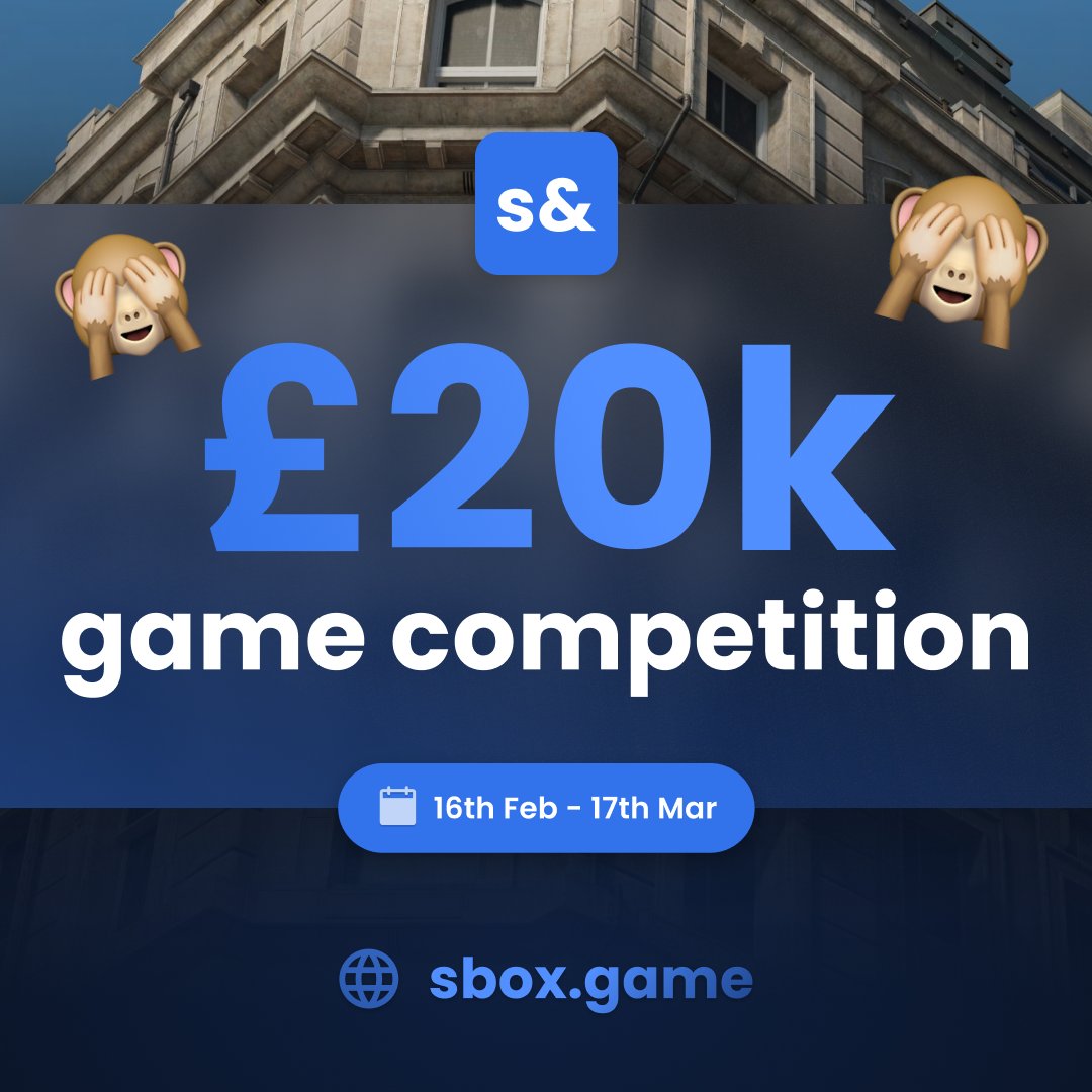 Introducing our first game contest! See here for more details: sbox.game/news/game-cont… 🙈