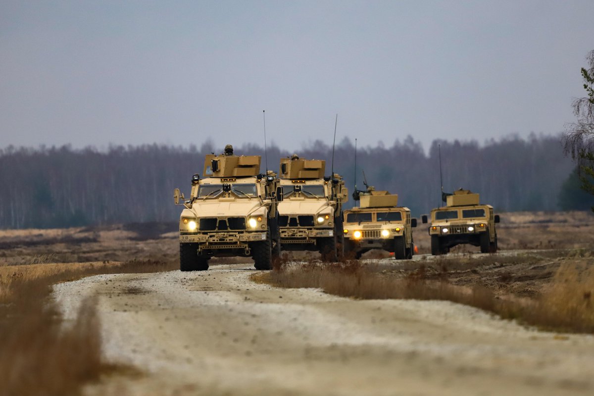 #Provider Soldiers assigned to the 3rd Infantry Division Sustainment Brigade participated in a convoy live fire exercise in Swietoszow, Poland. 📸 by Spc. Elsi Delgado #StrongerTogether #VictoryCorps #EUCOM #RockoftheMarne