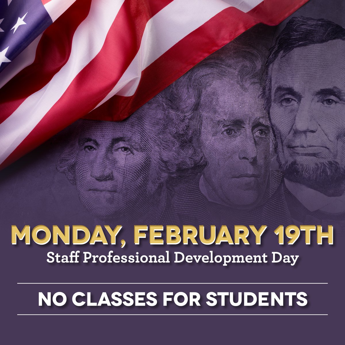 Reminder to our HISD community: Monday, February 19th, is a Staff Professional Development Day. There will be no classes for students.

Classes will resume as usual on Tuesday, February 20th.