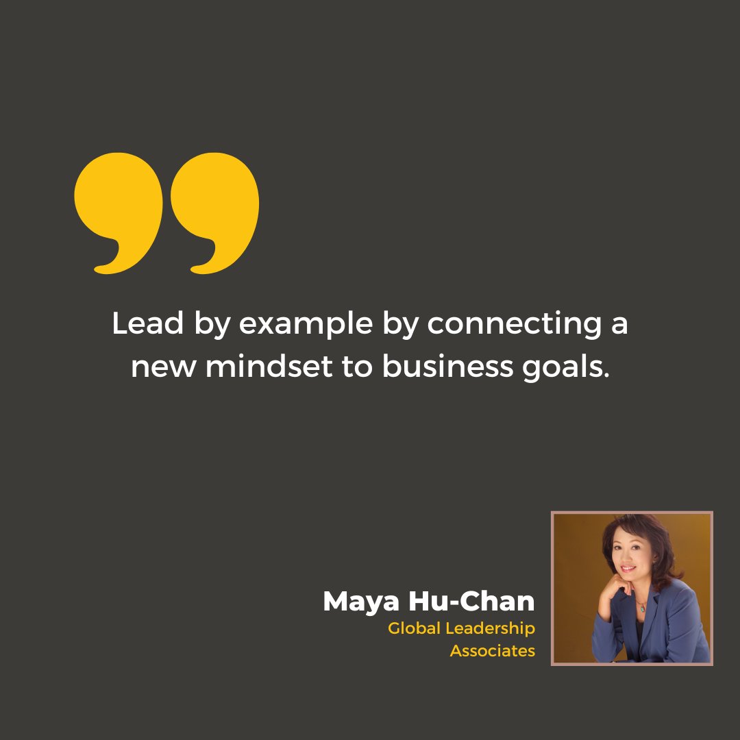 'Lead by example by connecting a new mindset to business goals.' ~ Maya Hu-Chan

mayahuchan.com
#leadership #leadbyexample #businessgoals #anewmindset #savingface #inclusion #inclusionanddiversity #diversity #executivecoaching #leadershipcoaching