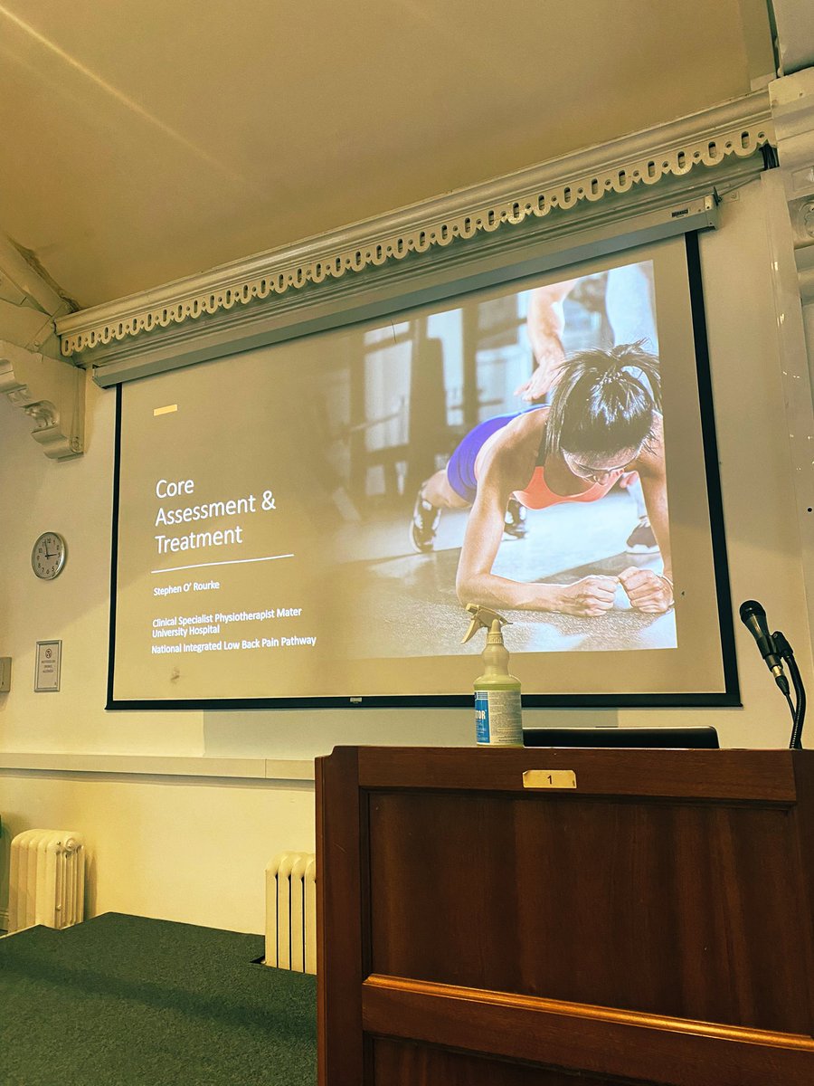 StephenPhysio's tweet photo. Delighted to be back guest lecturing today in @RCSI_Irl @RCSI_Physio Always a pleasure to meet student physiotherapists & remember where it all began for me. #guestlecturing #rcsi #mskphysio #core #backpain https://t.co/XhWXiR7ULy