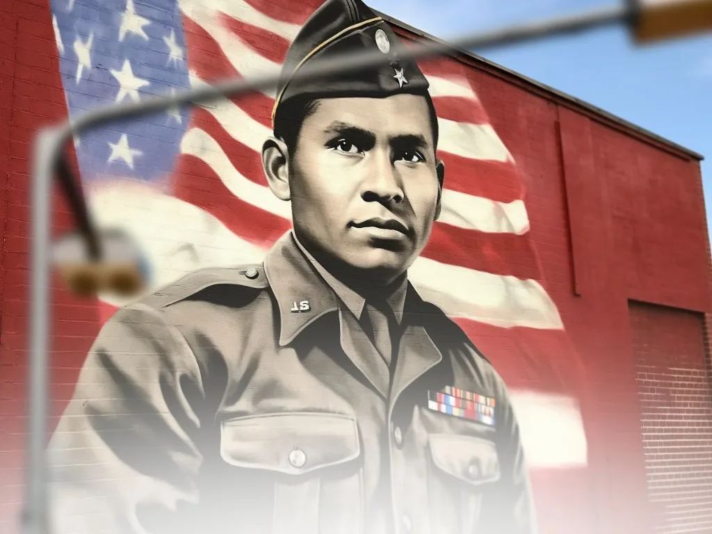 ntvsovereignty's tweet photo. Celebrating Ira Hayes, a Native American icon and WWII hero, whose valor at Iwo Jima symbolizes enduring American courage. His legacy honors Indigenous contributions to our nation. #IraHayes #NativeHero https://t.co/b0n8lYUab0 https://t.co/1r2wdd9Ltd