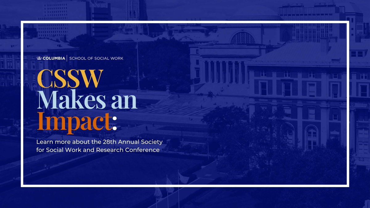 ColumbiaSSW's tweet image. Another successful year for #CSSW at #SSWR! To learn more about the groundbreaking research, mentorship, and networking opportunities at the conference, check out our latest blog post. #linkinbio