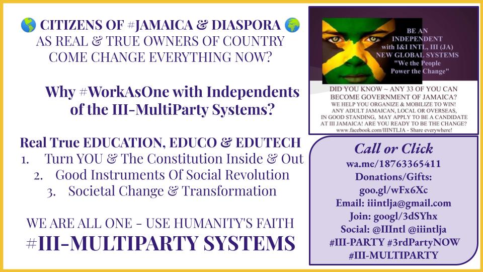 #Citizens #Diaspora You Are True Owners Of #LandWeLove
#WeThePeople MUST Retake the Controls

To Make True All Of these Lies Stated by Speaker

STOP 🛑 Slavery & Corruption 
Of #JLPNP #CROWN #ELITE

#HelpIND & #3rdPartyNOW
Bring Out The #VoteIND
COME Create Real #Change
#YesWeCan