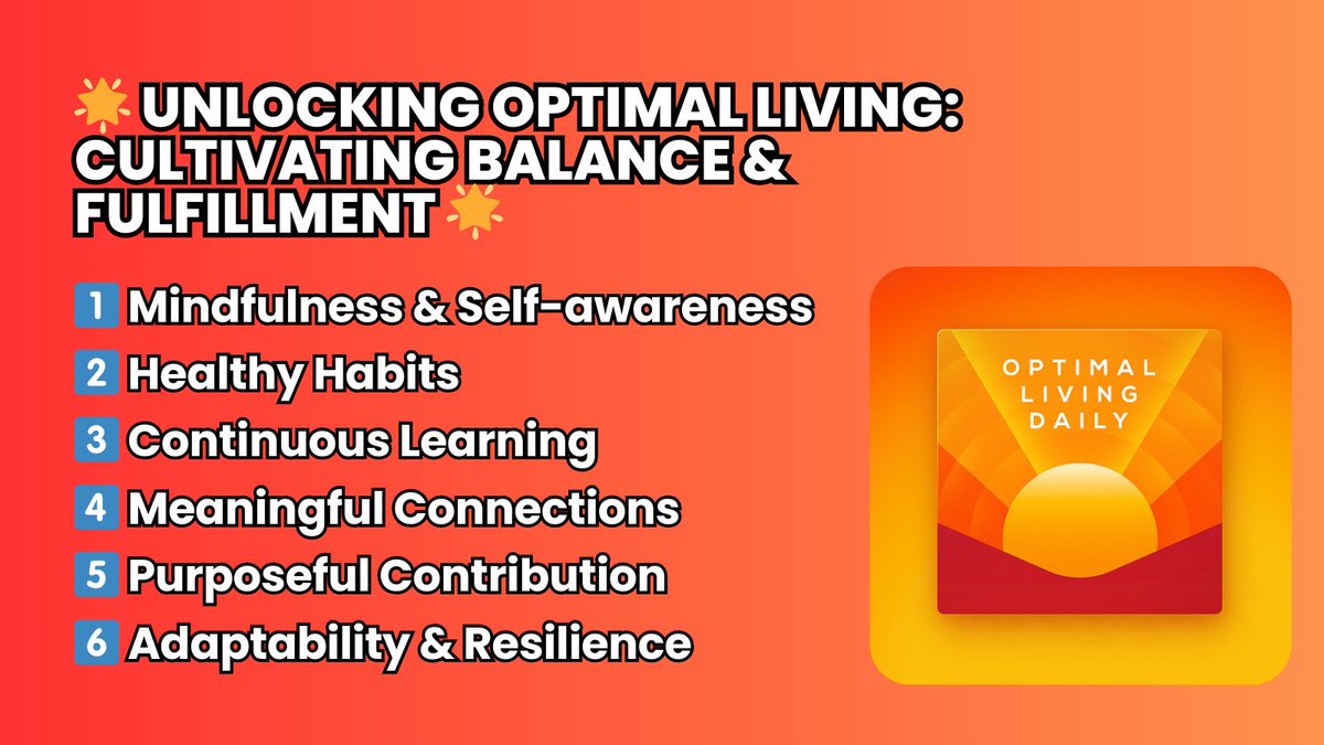 Let's strive to integrate these principles into our daily lives for a more balanced and fulfilling existence. What's your approach to optimal living? #OptimalLiving #Balance #Fulfillment #Mindfulness #Resilience #Kenisha #ebookComingSoon