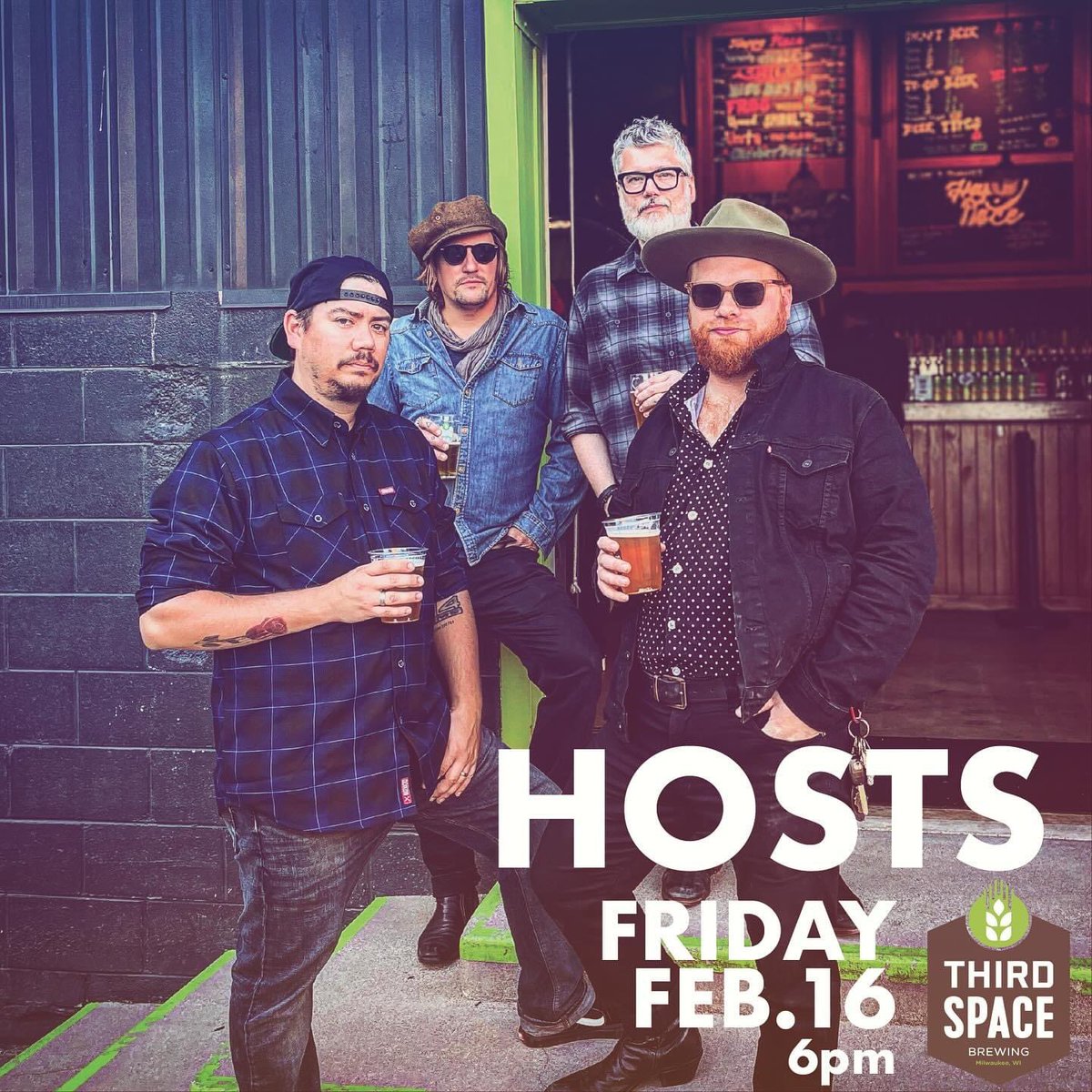 Hittin’ it with @HOSTSmusic tonight at @thirdspacebrews from 6-8pm. Free! Food truck! Beer launch! Get some!