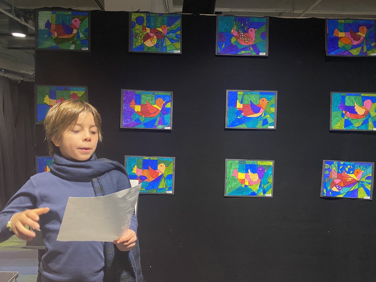 BISWashington's tweet image. We had a cultured afternoon at our Year 3 Art Gallery, fully staffed by our student greeters, caterers, security, and coat checkers. Our resident artists skillfully exhibited their wonderful art work, inspired by different artists and art movements throughout history. #BISW #NAE
