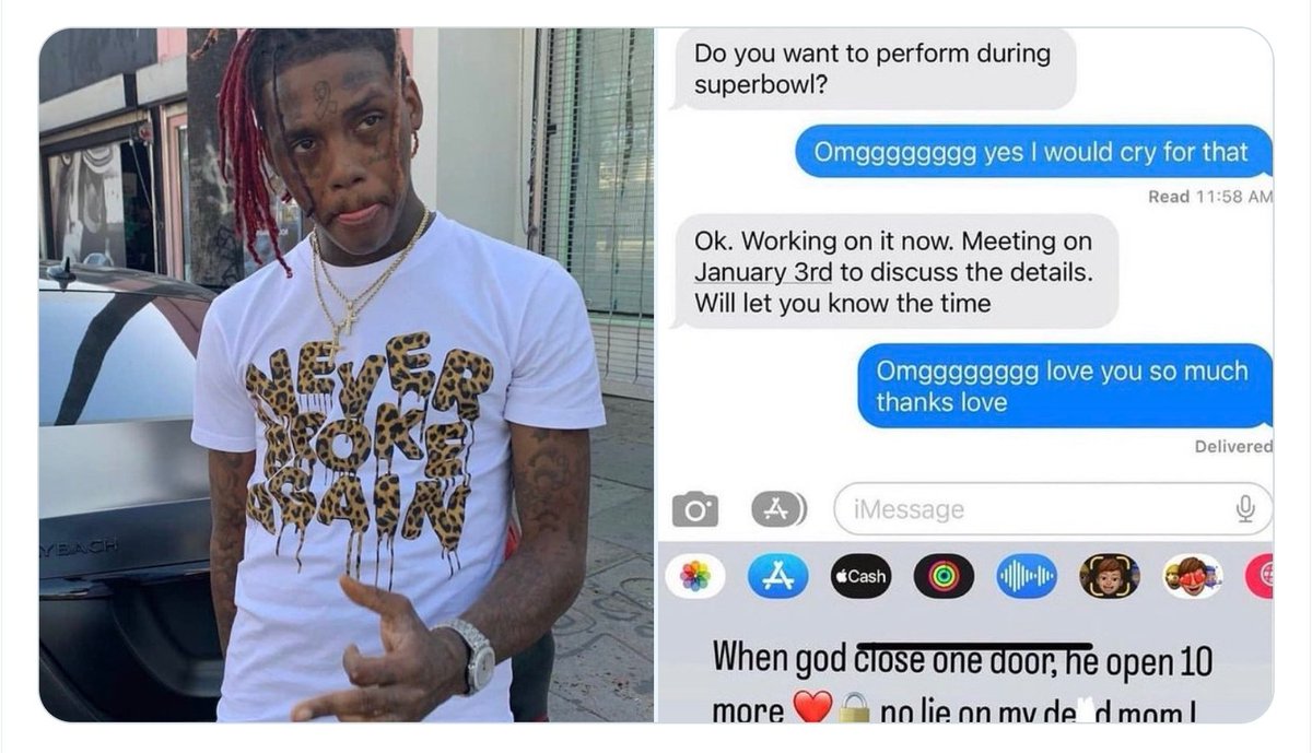 SignTheArtist's tweet image. Famous Dex thought he was performing at the Super Bowl 😂💀