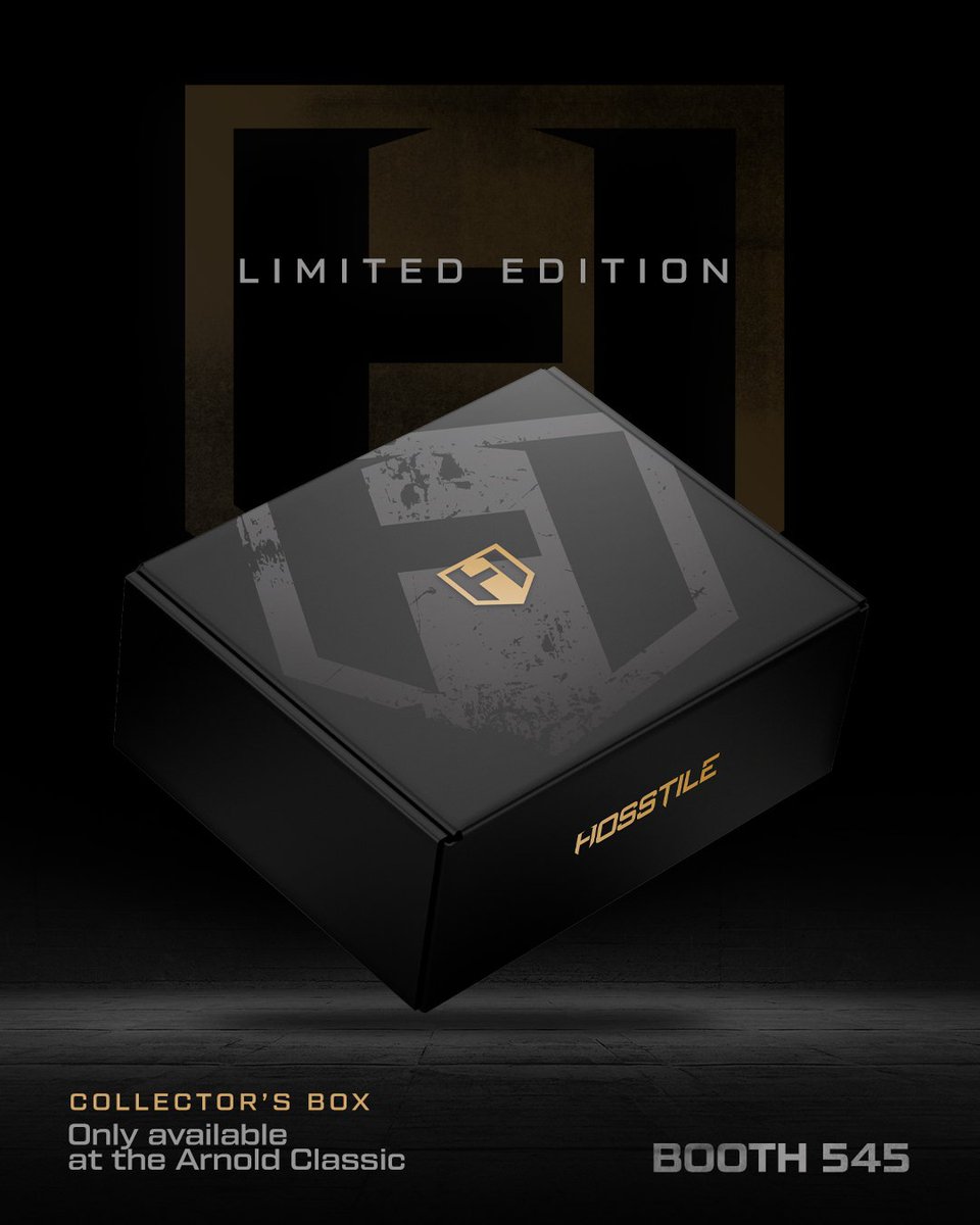 hosstilesupps's tweet photo. Don't miss this chance to get your hands on some Hosstile history! 😎
Our special Hosstile collector's boxes are ready to launch, but only at @ArnoldSports expo, booth #545! 🤯
Keep an eye out for more amazing news soon! 🤫
#hosstilesupps
#arnoldclassic
#collectorsbox https://t.co/R0MncDO1W1