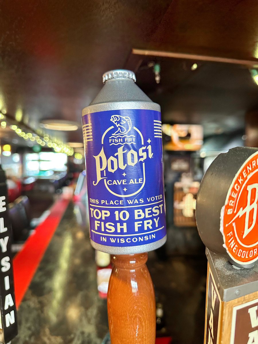 WIDistributors's tweet photo. Potosi Fish Fry is officially back! 🎣🍻

Camelot is ready for you with their fish fry line up paired with cold @PotosiBrewingCo Cave Ale on tap🍻

Brackets are now LIVE on Potosi’s website (link in bio)! This round of voting ends on 3/7 at 11:59pm.🍻

https://t.co/sq6mRo1qzL https://t.co/gnuLaG3Qky