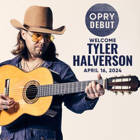 its guna be full circle stepping into the circle. april 16 cant come soon enough. we’re bringing that western amerijuana to the Grand Ole @opry and im beyond thankful for the opportunity.✌️🫶🌬️ tylerhalverson.com/opry