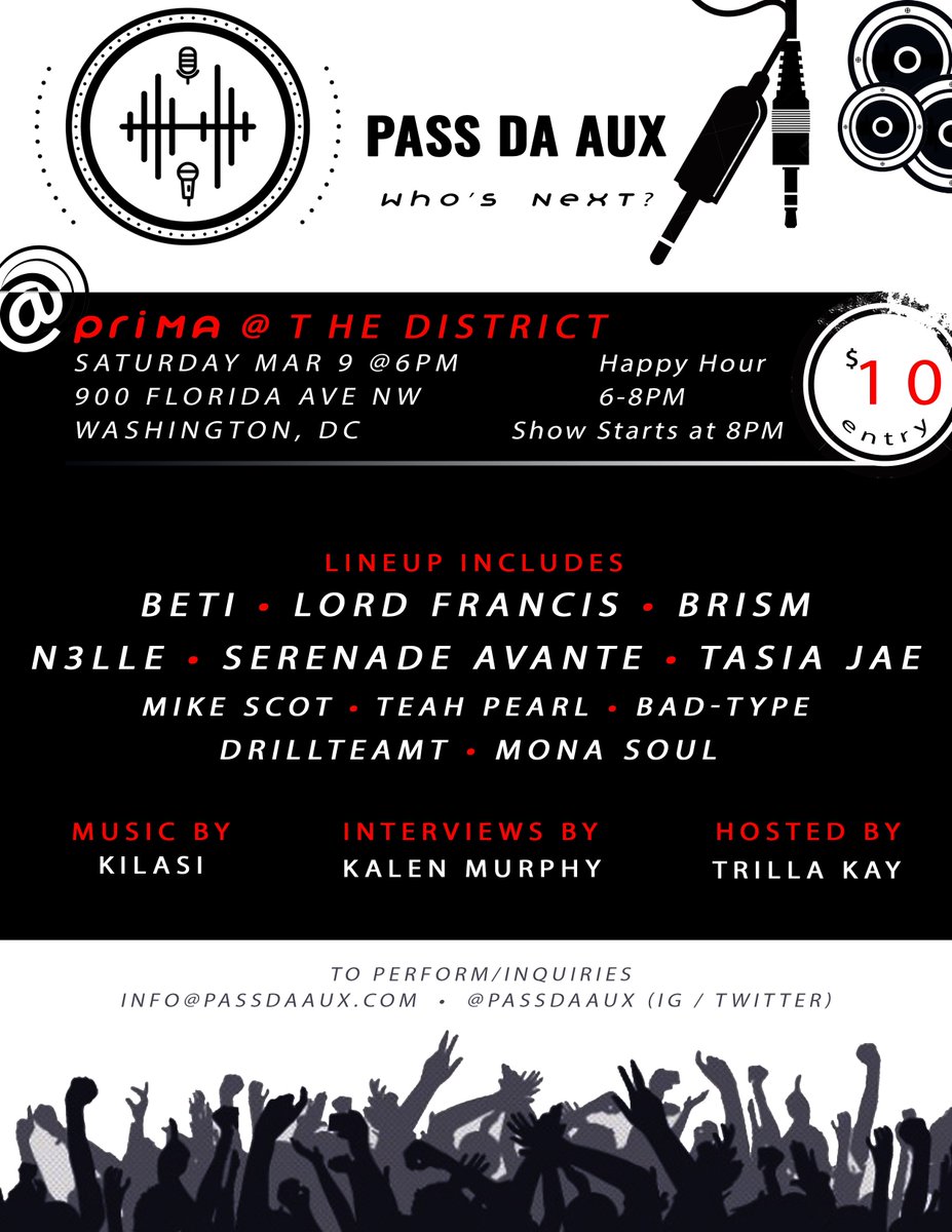 #PassDaAUX is SO BACK! Kicking off our 2024 season with an R&amp;B show! Lineup: <a href="/Boredbeti/">Beti</a> x Lord Francis x Brism x N3lle x Serenade Avante x <a href="/tasiajae_/">Miss Jae</a> x <a href="/iammikescot/">Mike Scot</a> x @TeahPearl x <a href="/Badtypemusic/">Bad-TypeVA</a> x <a href="/DrillTeamT/">ひSingerBoy🏹🎶🎵</a> x <a href="/iammonasoul/">MYSTIQUE MONA</a> 🤘
•
Tickets 🎟️ are $10 - passdaaux.com/shows
•