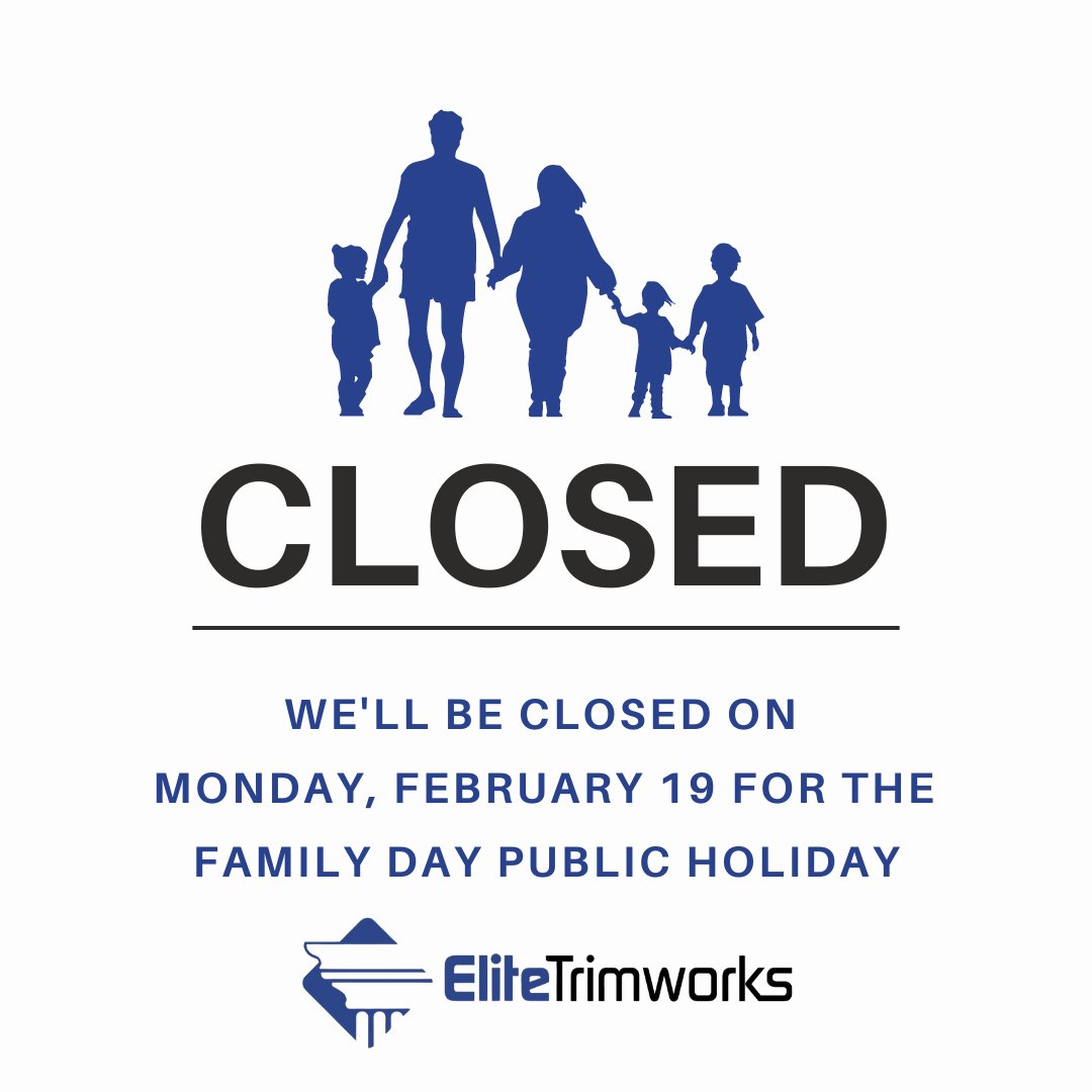 We are going to be closed on Monday, February 19, 2024 for the Family Day Holiday! We will get back to any messages & emails when we return on Tuesday, February 20th. 
#holidayclosure #elitetrimworks #woodworking #trimwork #diy #interiordesign #exteriordesign #renovation