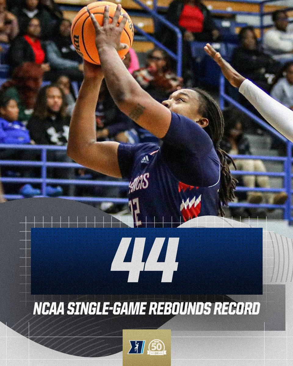 NCAADII's tweet photo. CROWN HER‼️👑 

@FM_WBB Lauryn Taylor now holds the @NCAA's Single-Game Rebounds Record across ALL divisions!   

#MakeItYours https://t.co/V5wQfgGTH8