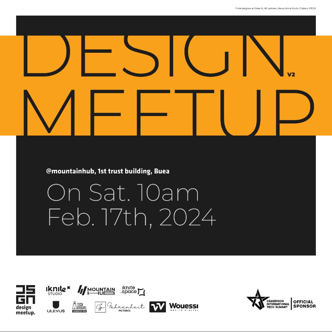 IkniteStudio's tweet photo. D E S I G N_M E E TUP | V2
#design #meetup #adobe #ulevus #iknitestudio #iknitespace #fahrenheitpictures #tekcitadel #wouessi #mountainhub #road2cits #cits24 https://t.co/dCv3ETLMXI