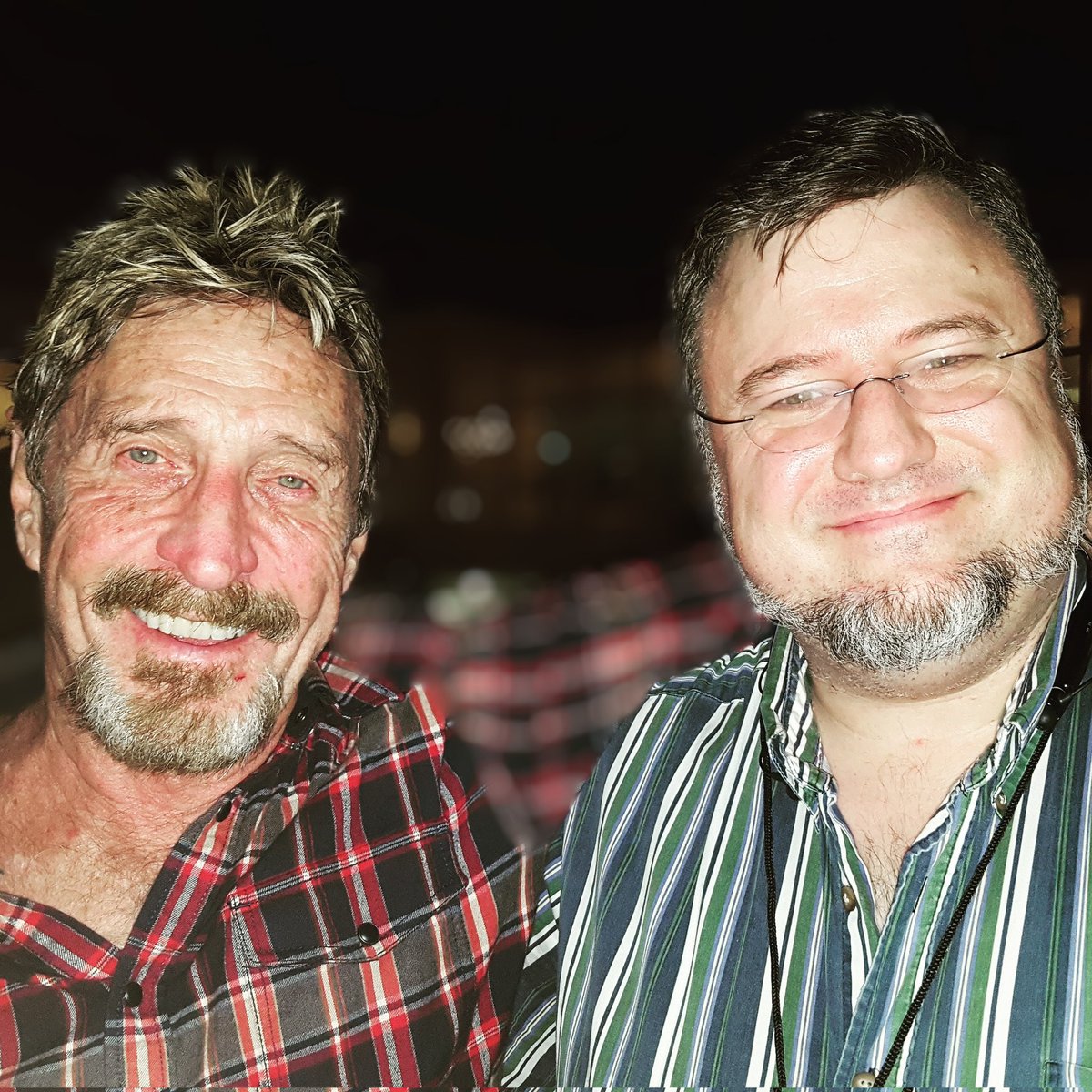 SFISSA's tweet photo. @ISSAINTL #RIP @officialmcafee 

#Photo of #SFISSA board member, @MiKeMcDnet, at @HackMiami #conference #HackMiamiCon. https://t.co/7pNV1yfC0q